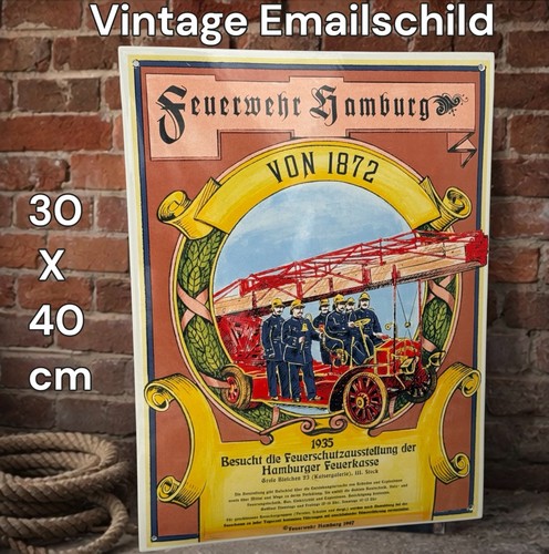 Vintage alt feuerwehr hamburg - alt,