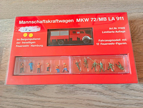Preiser feuerwehr hamburg mkw - hamburg,
